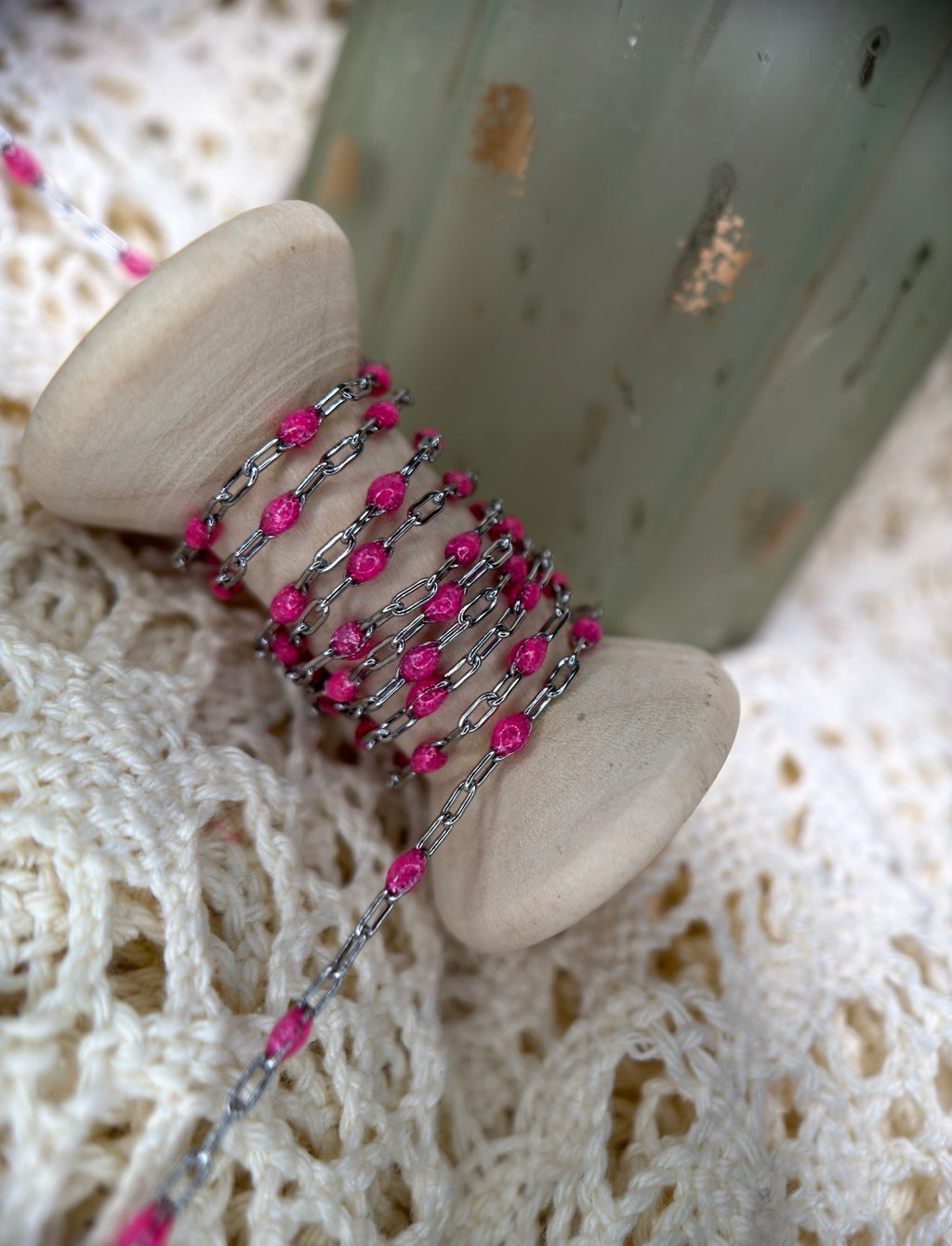 14K PVD/316 Stainless Steel Birthstone - October Pink Tourmaline