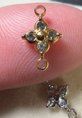 Petals & Sparkle – CZ Flower Connector Charm