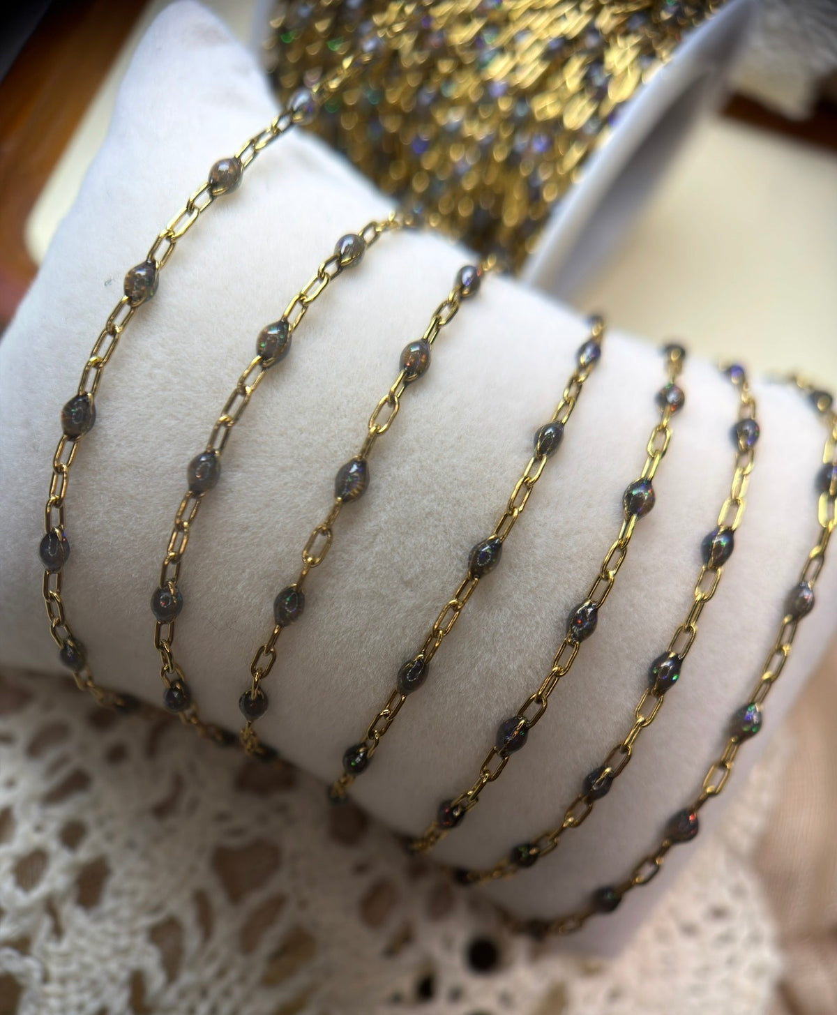 Smoky Mountain Ember | Sunburst Paperclip Chain