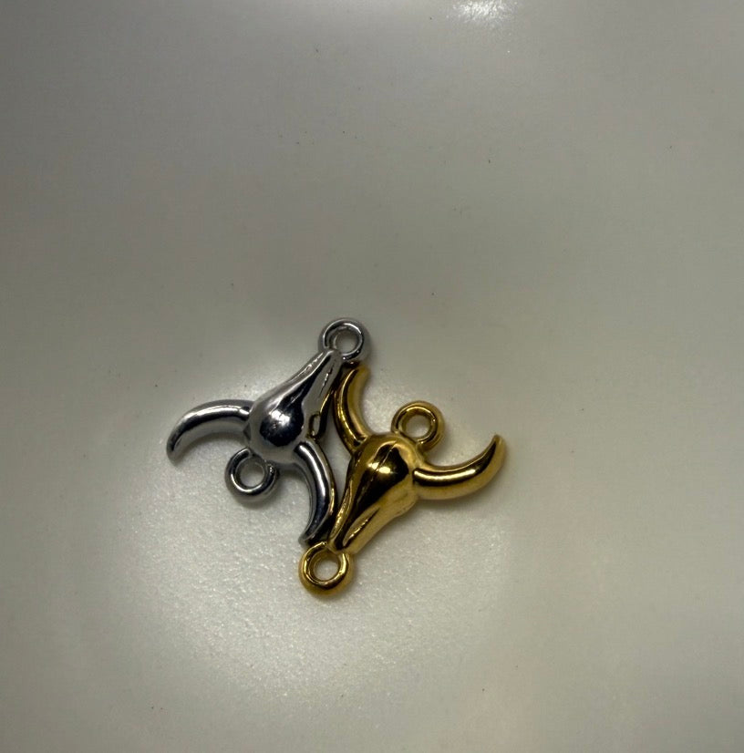 Yeehaw Cow Skull Connector Charm