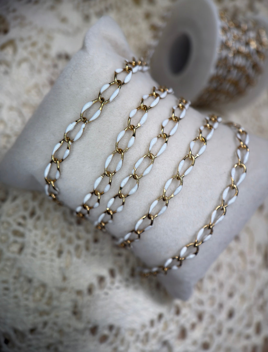 Snow Queen Enamel Oval Link Chain