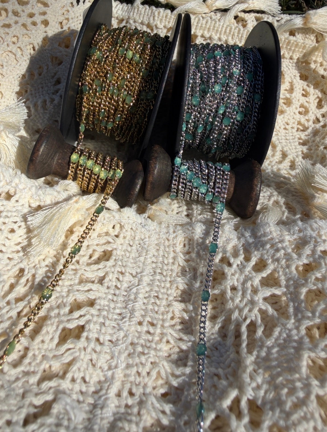 Tourmaline Glow Sunburst Curb Chain