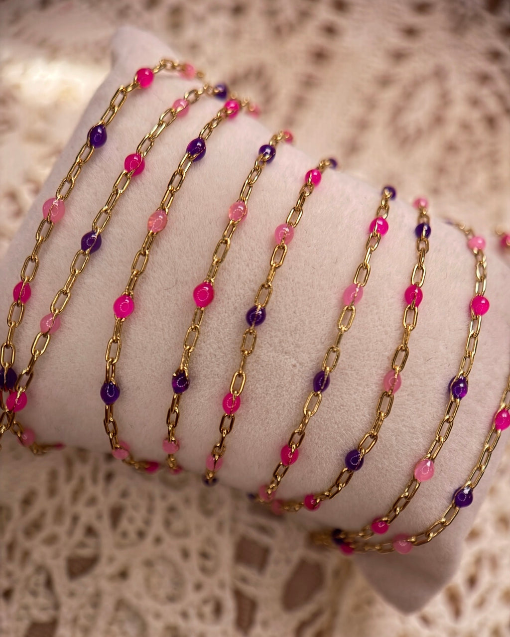 Lush Baddie Ombré Sunburst Paper Clip Chain