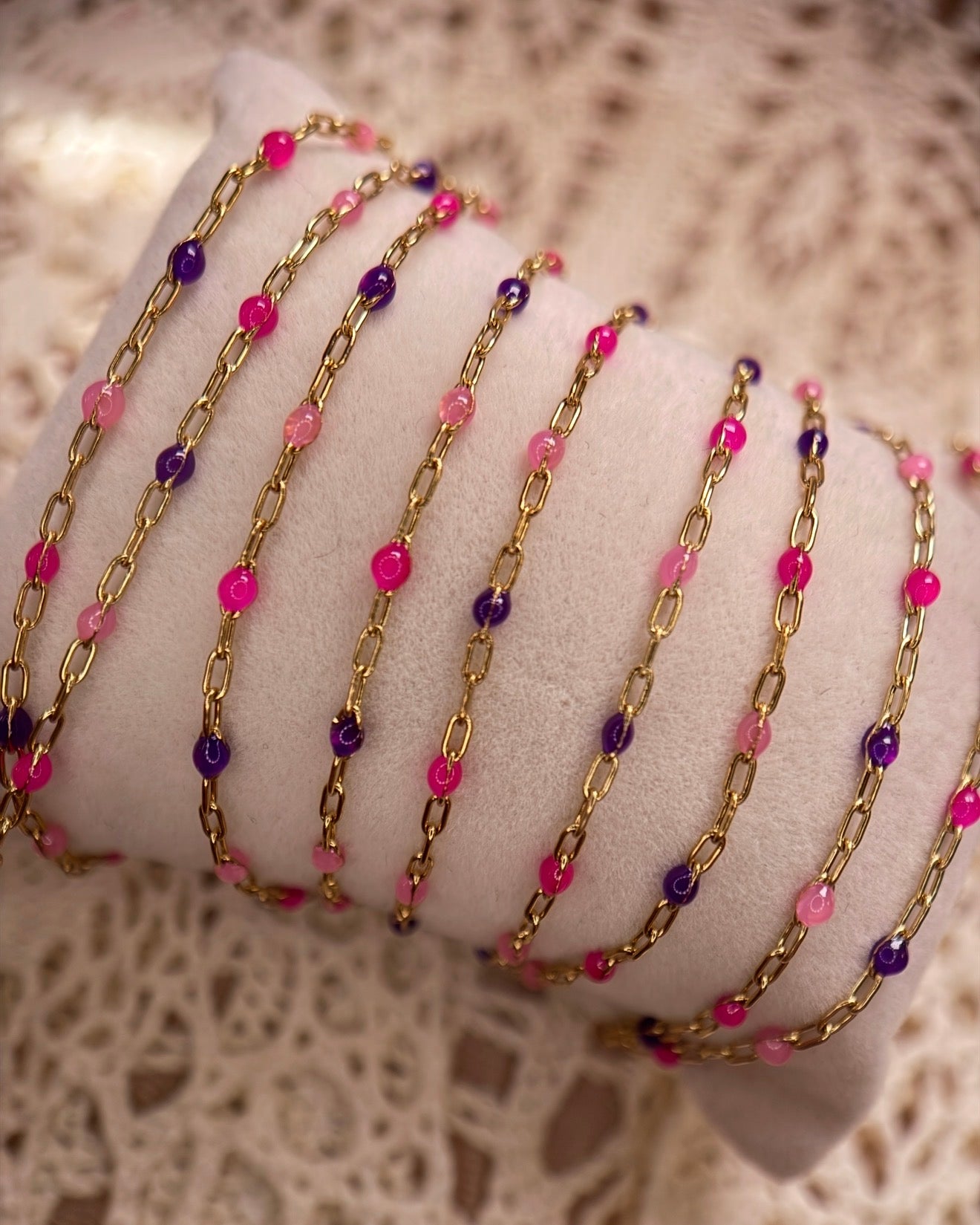 Lush Baddie Ombré Sunburst Paper Clip Chain