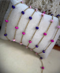 Lush Baddie — Pink & Purple Enamel Satellite Chain