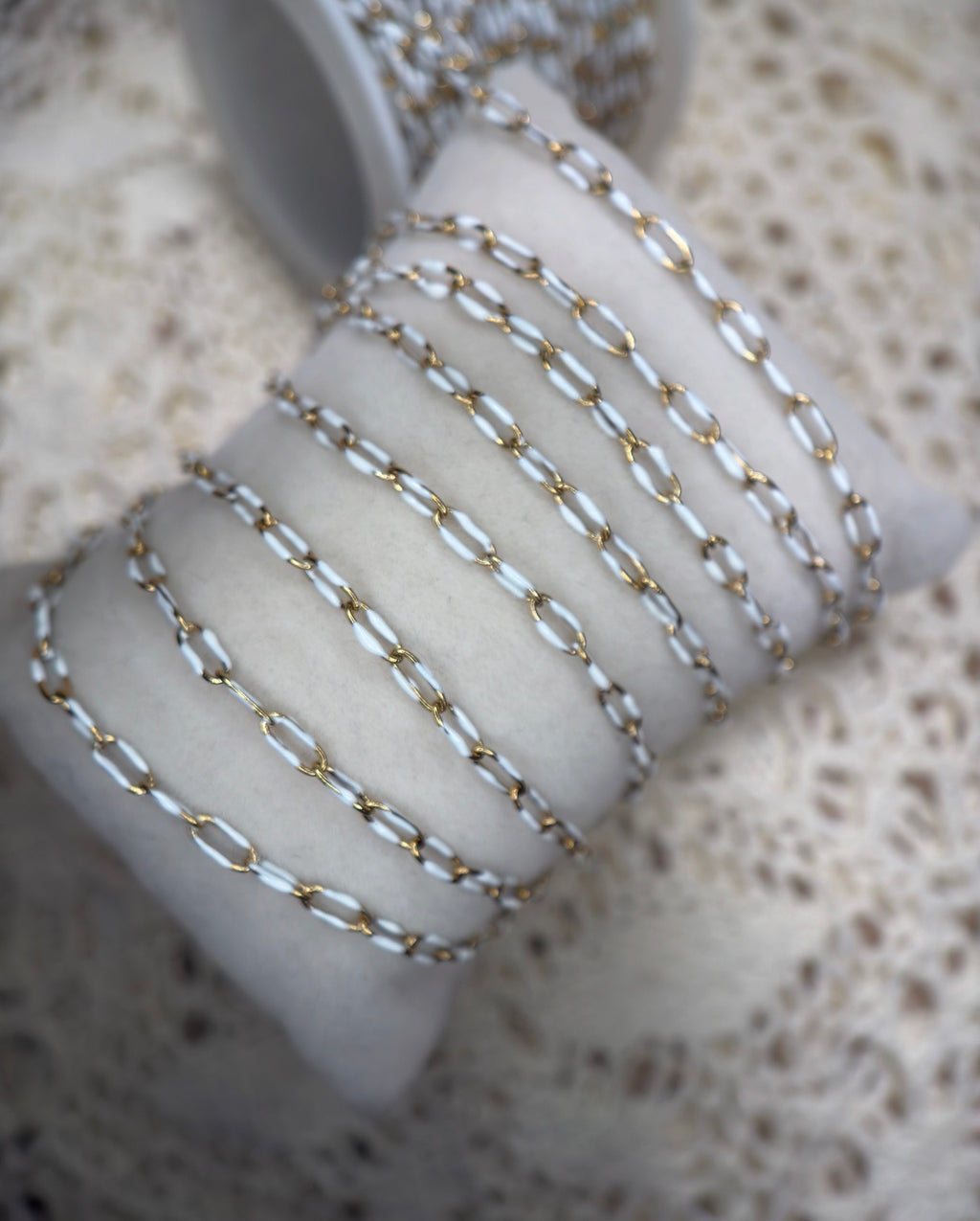 Snow Queen Enamel Paper Clip Chain