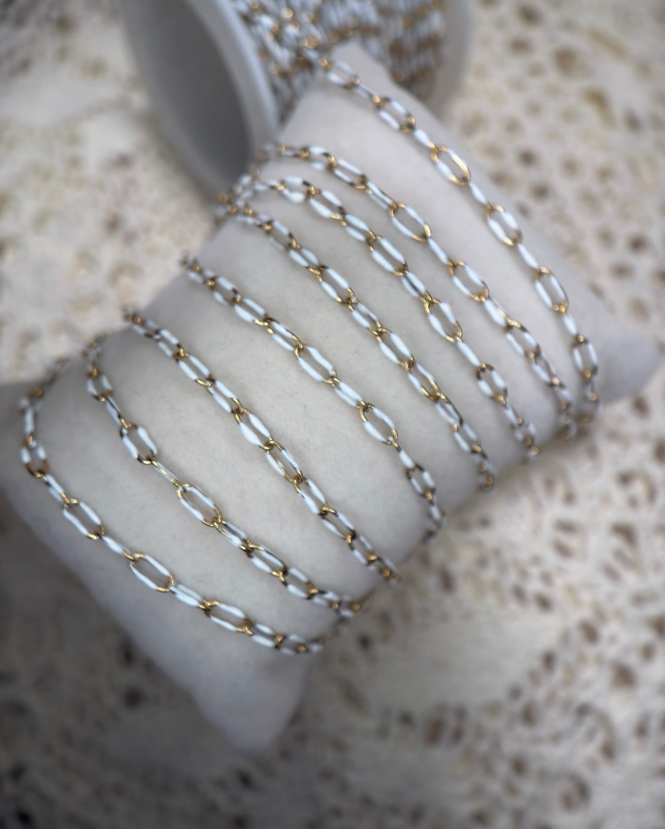 Snow Queen Enamel Paper Clip Chain