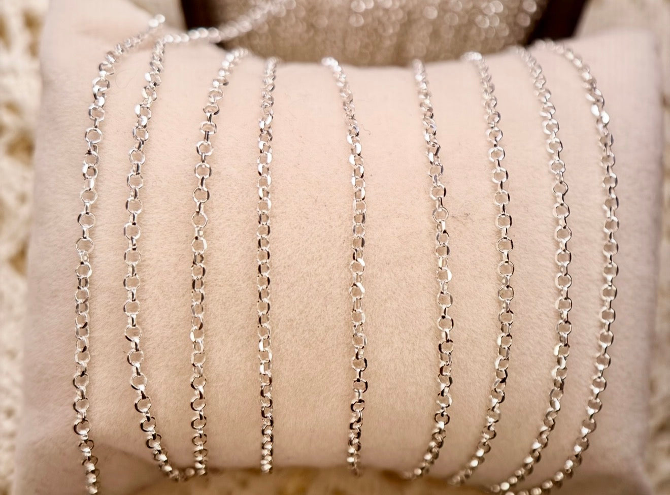 Diamond Dust Rolo | 1.8MM Italian Sterling Silver