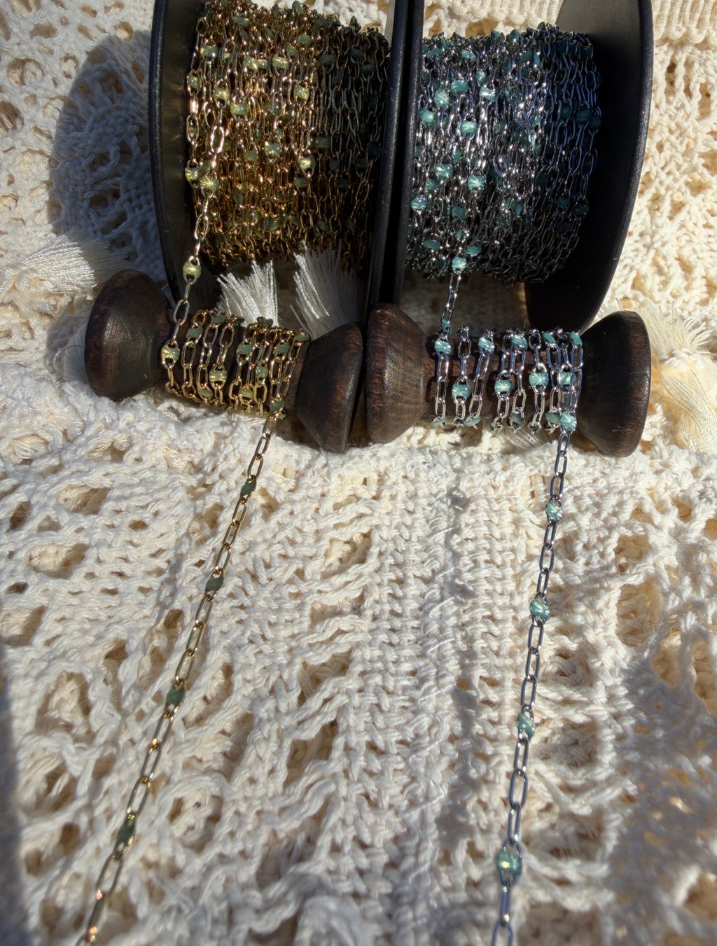 Tourmaline Glow Sunburst Curb Chain