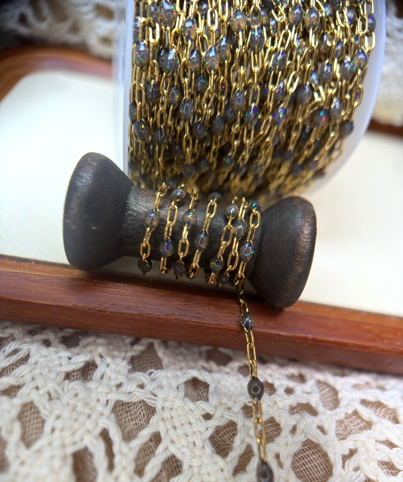 Smoky Mountain Ember | Sunburst Paperclip Chain