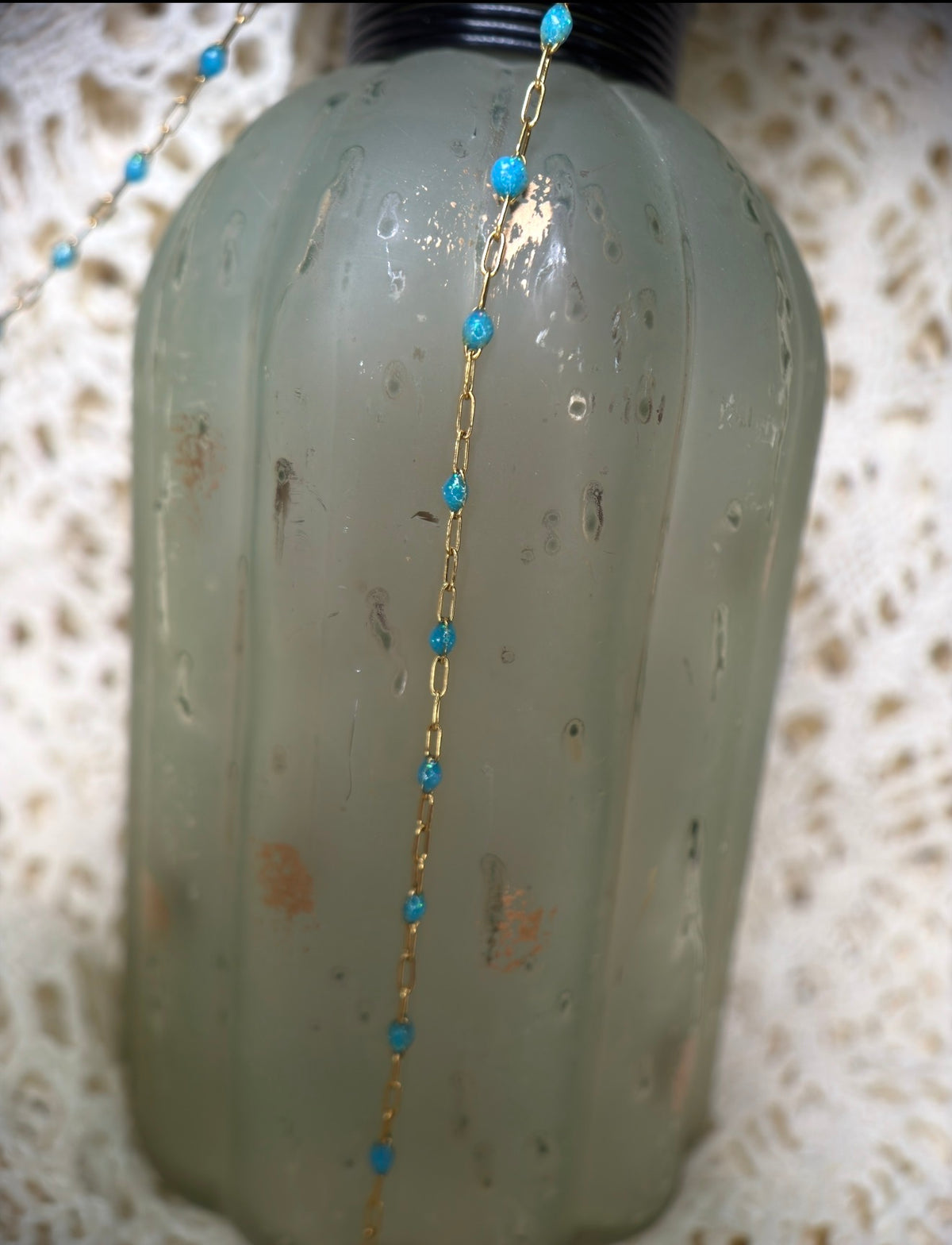 14K PVD/316 Stainless Steel Birthstone - December Blue Topaz