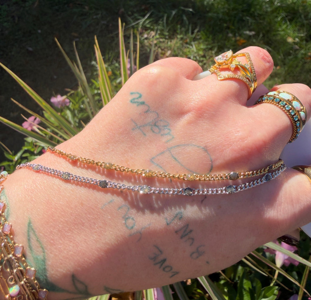 Smoky Aurora Sunburst Curb Chain