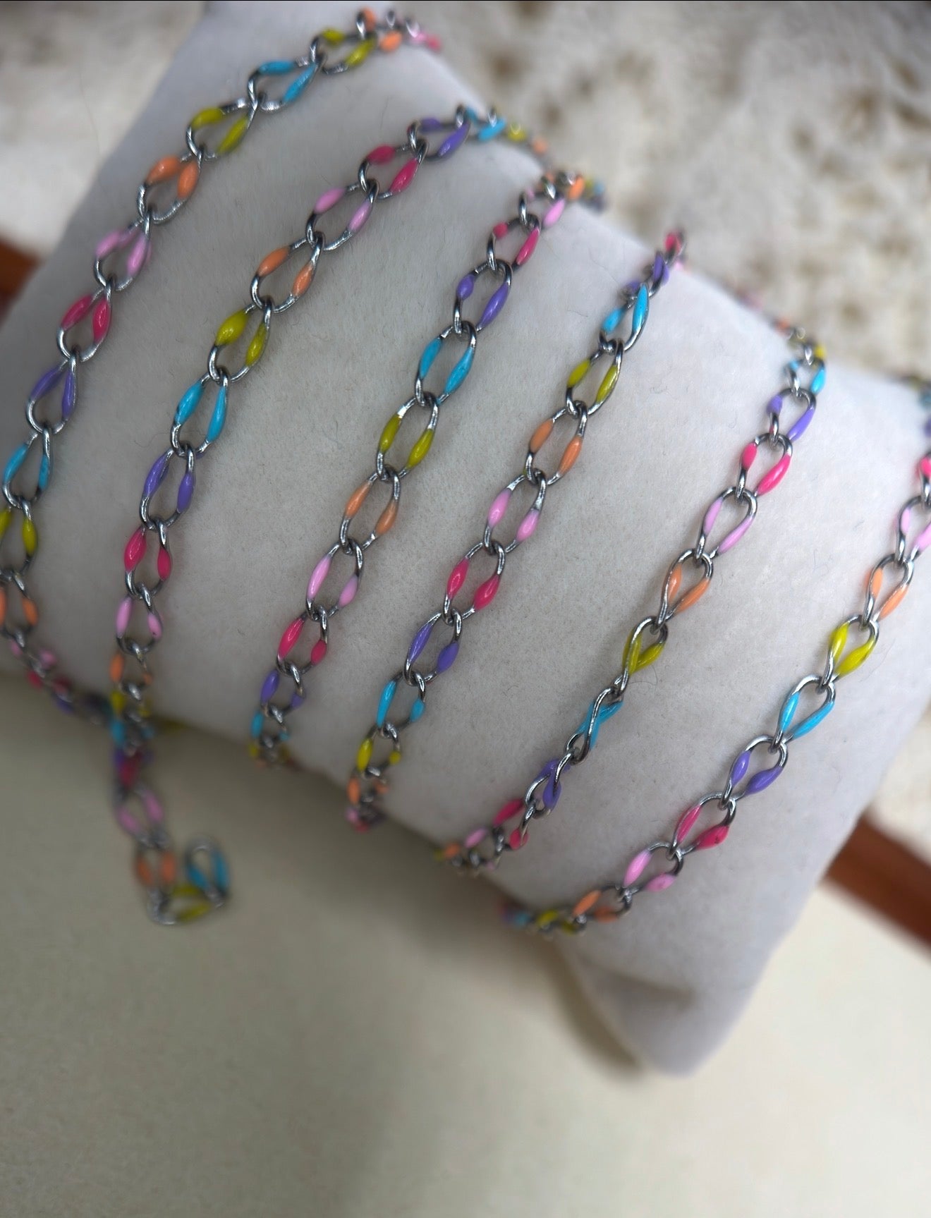 Rainbow Summer Sunset | Oval Link Chain