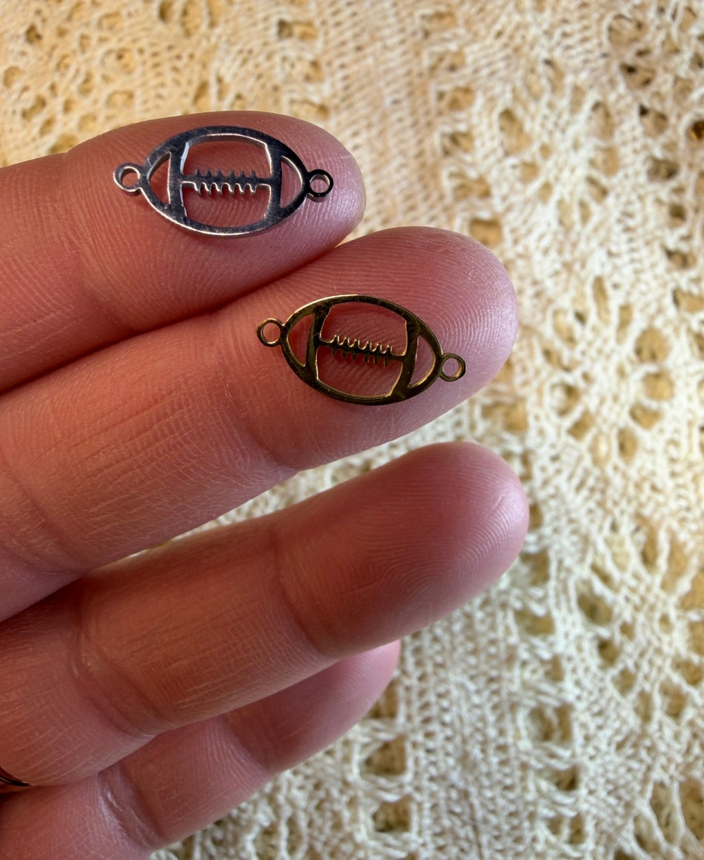 Game Day Touchdown Football Connector Charm