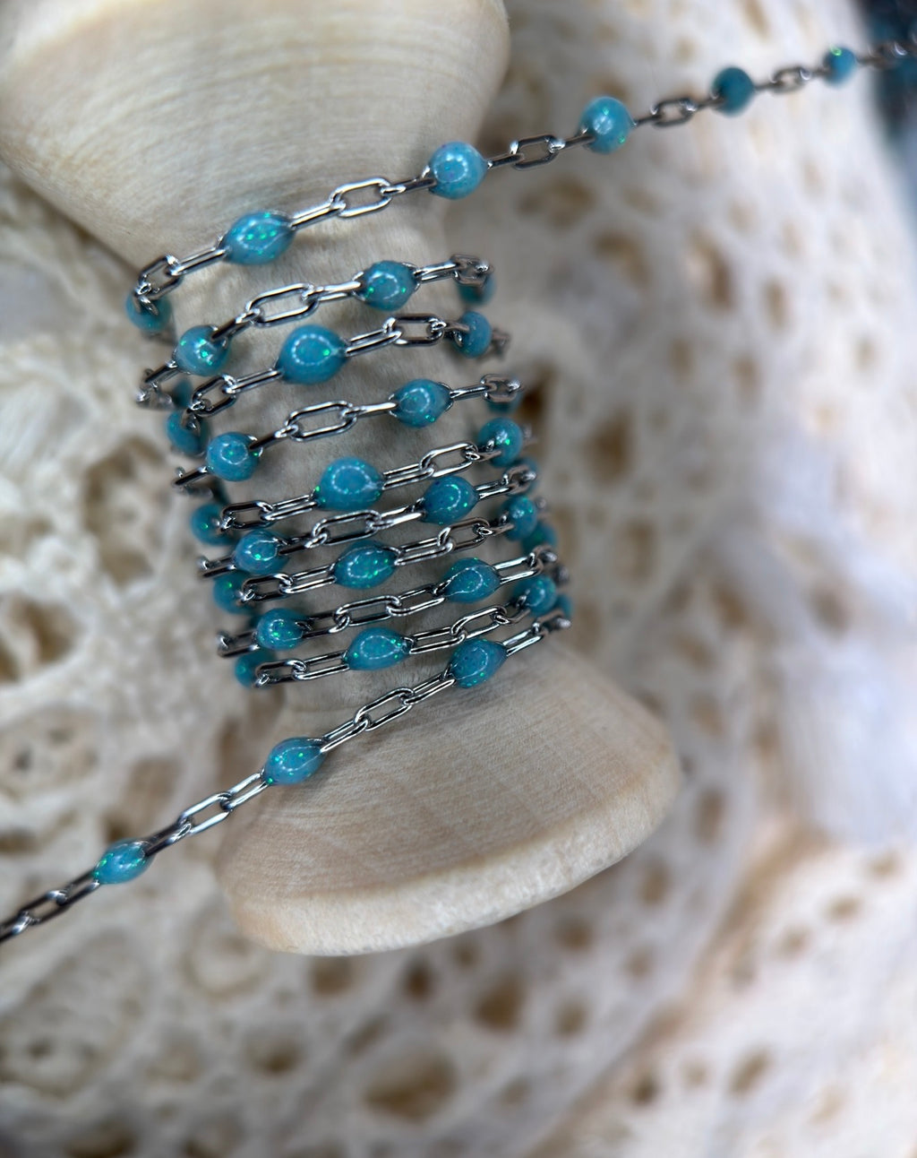 14K PVD/316 Stainless Steel Birthstone - March