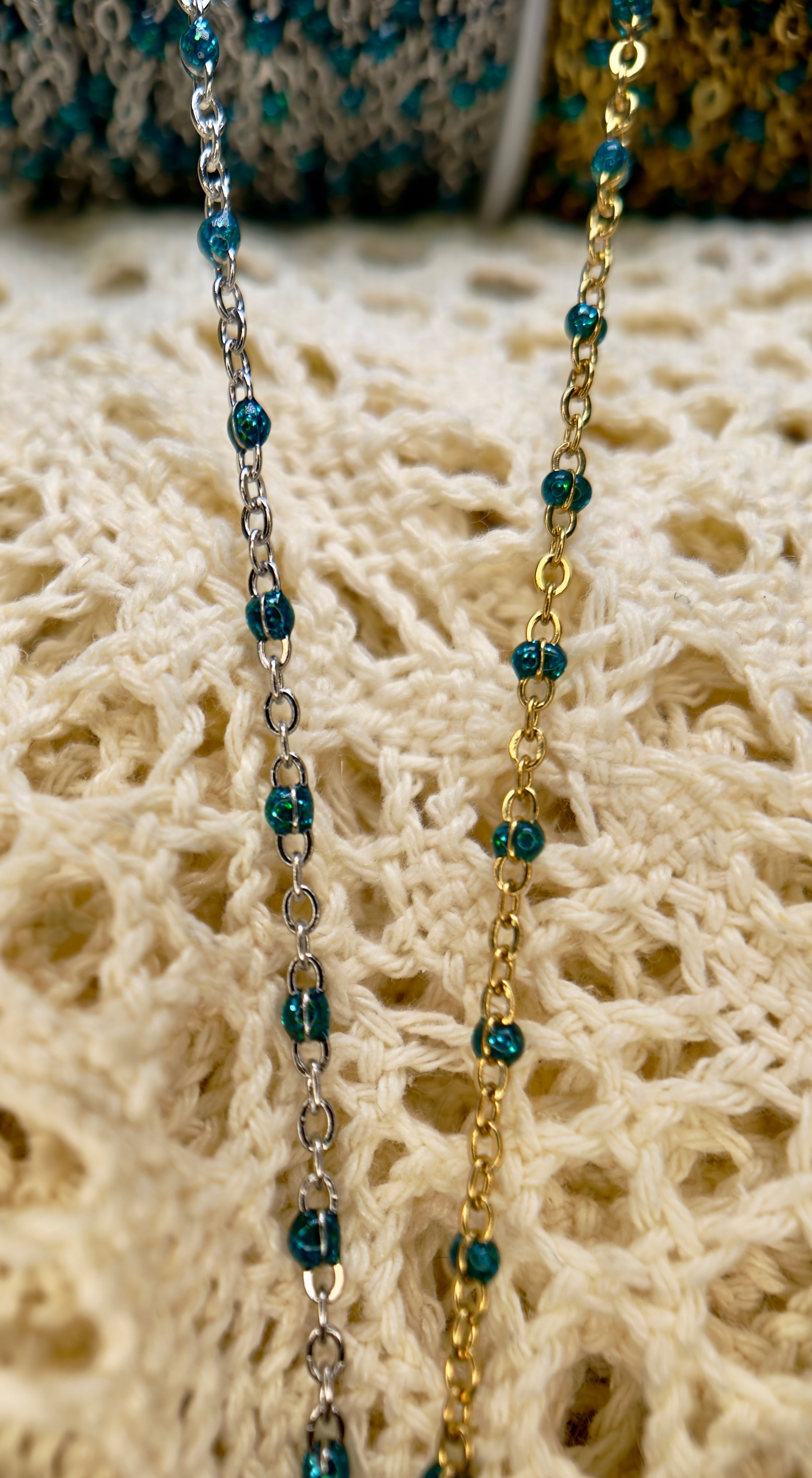 Mermaid Lagoon™ Sparkly Teal Satellite Cable Chain