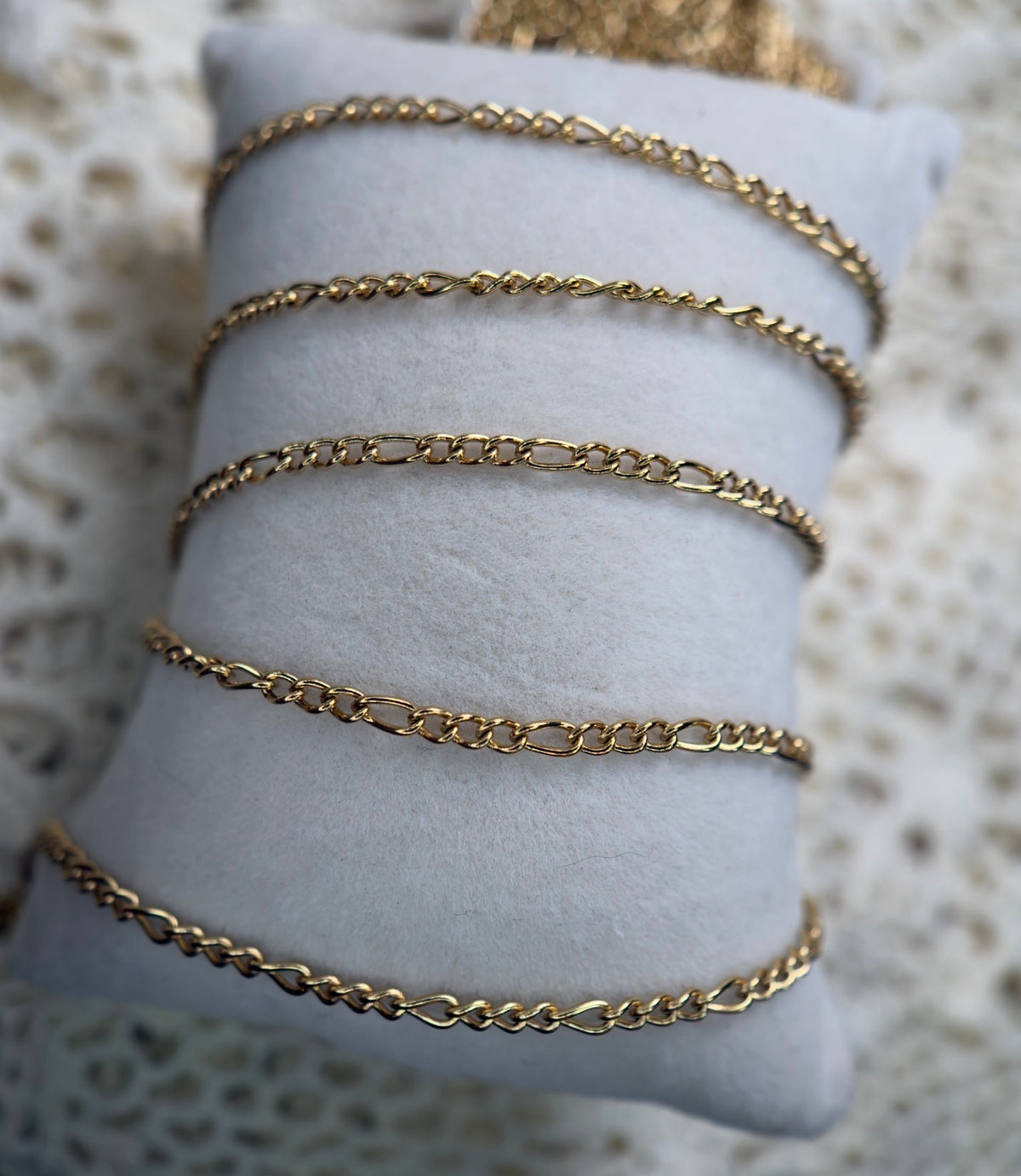 Figaro 14K PVD Gold Chain