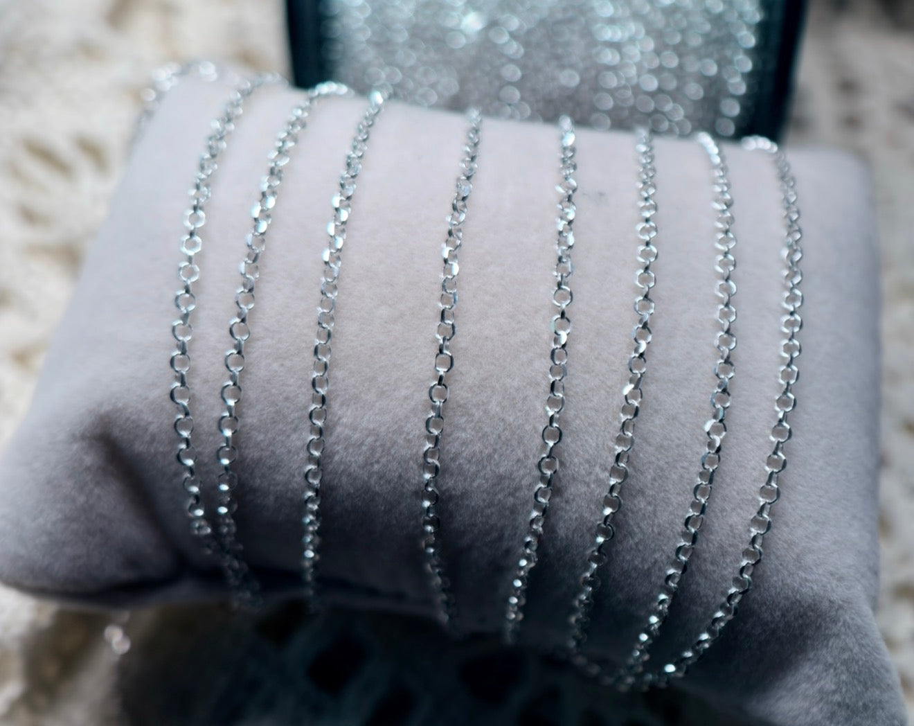 Diamond Dust Rolo | 1.8MM Italian Sterling Silver