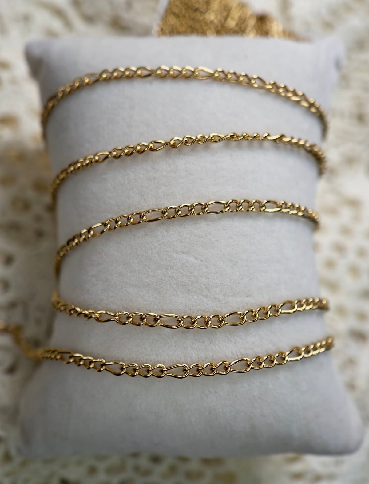 Figaro 14K PVD Gold Chain