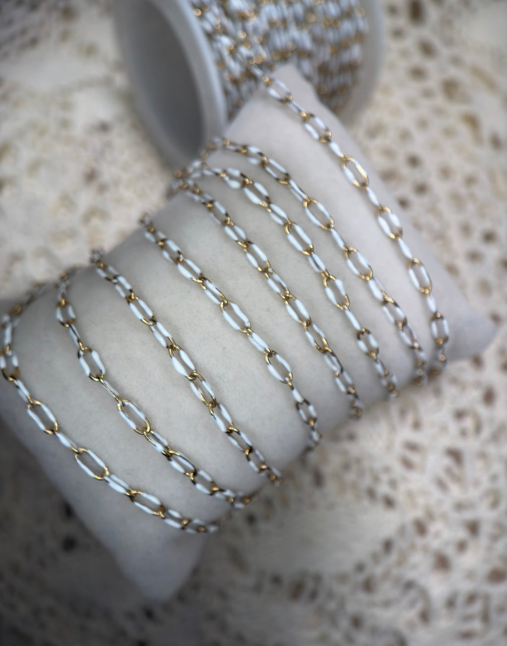 Snow Queen Enamel Paper Clip Chain