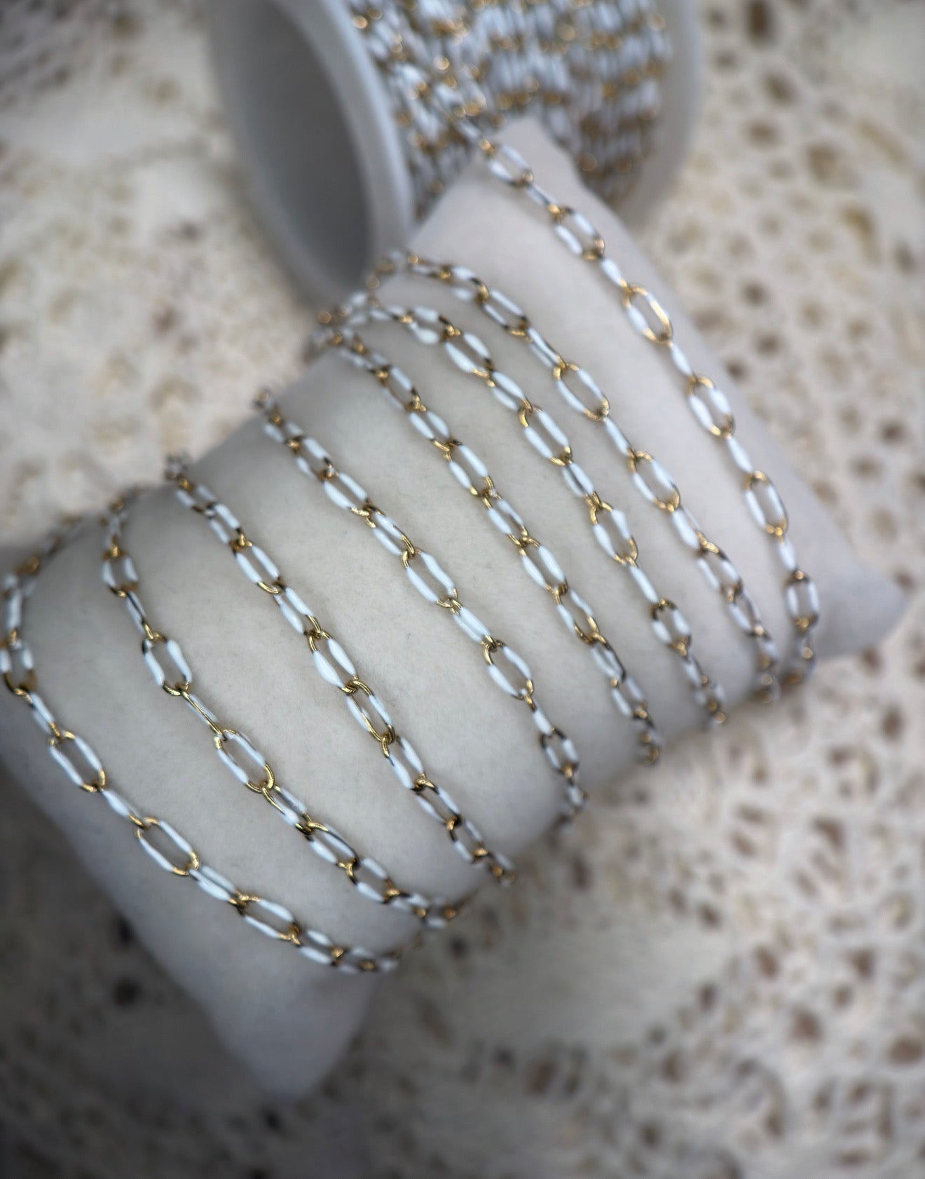 Snow Queen Enamel Paper Clip Chain