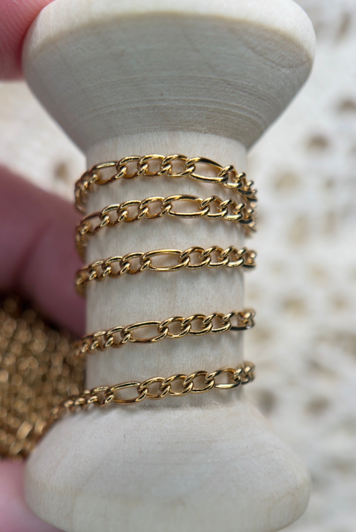 Figaro 14K PVD Gold Chain