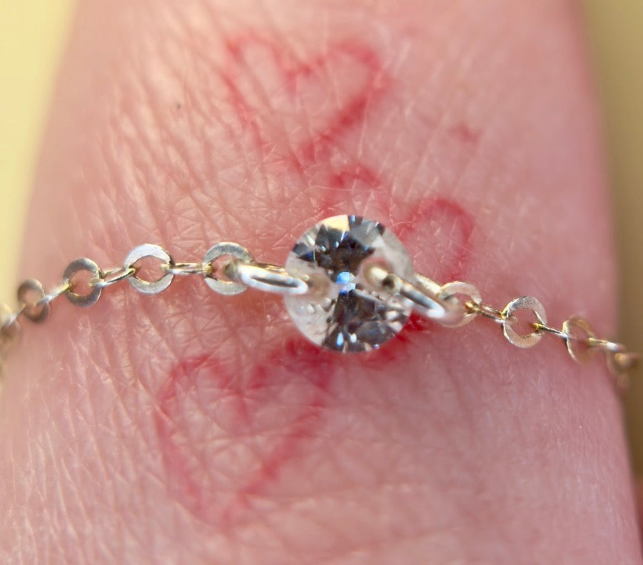 Luxe Link|Triple CZ Connector Charm | Pre-Drilled • Permanent Jewelry Ready