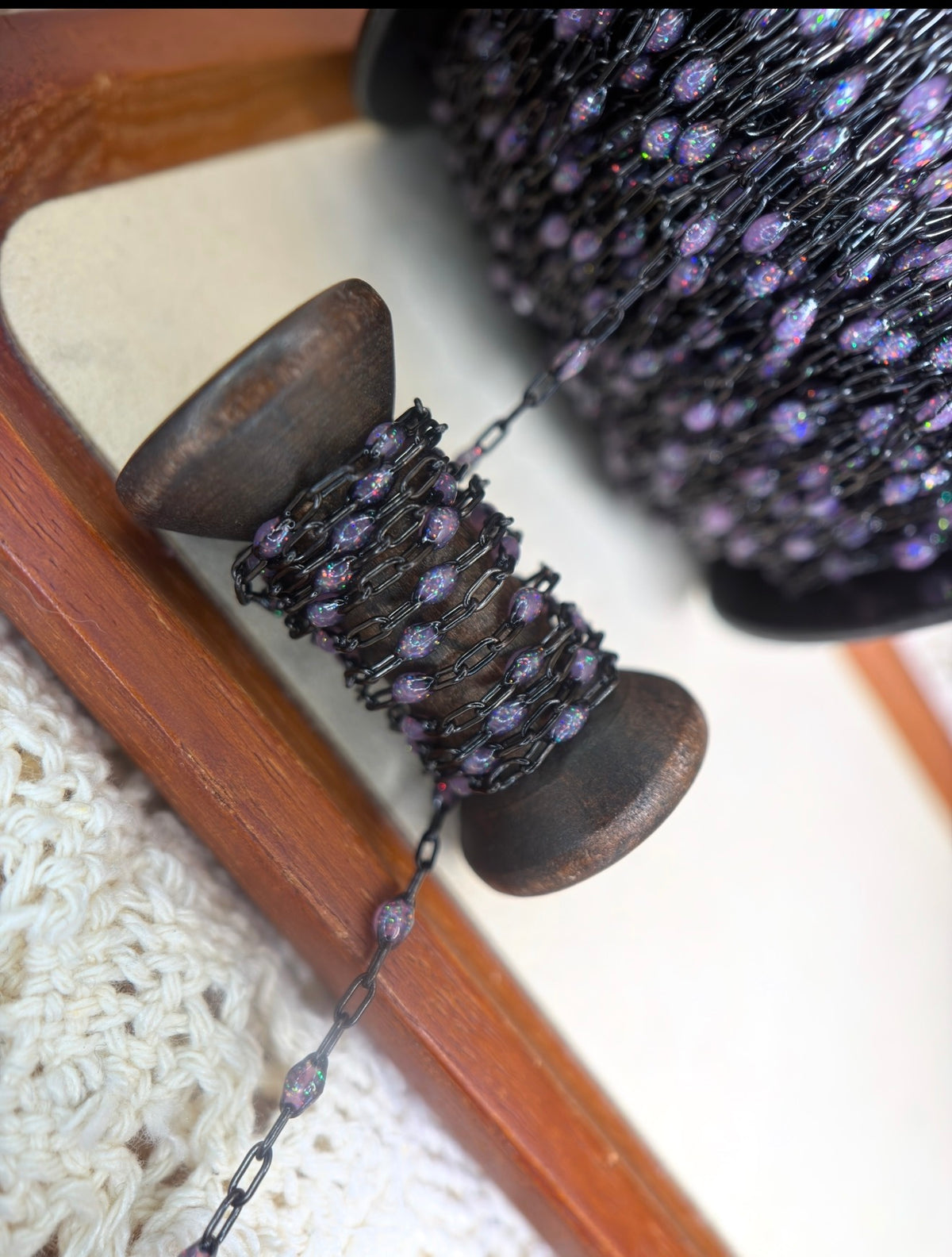 Beyond the Stars: Black Sunburst Galaxy Chain