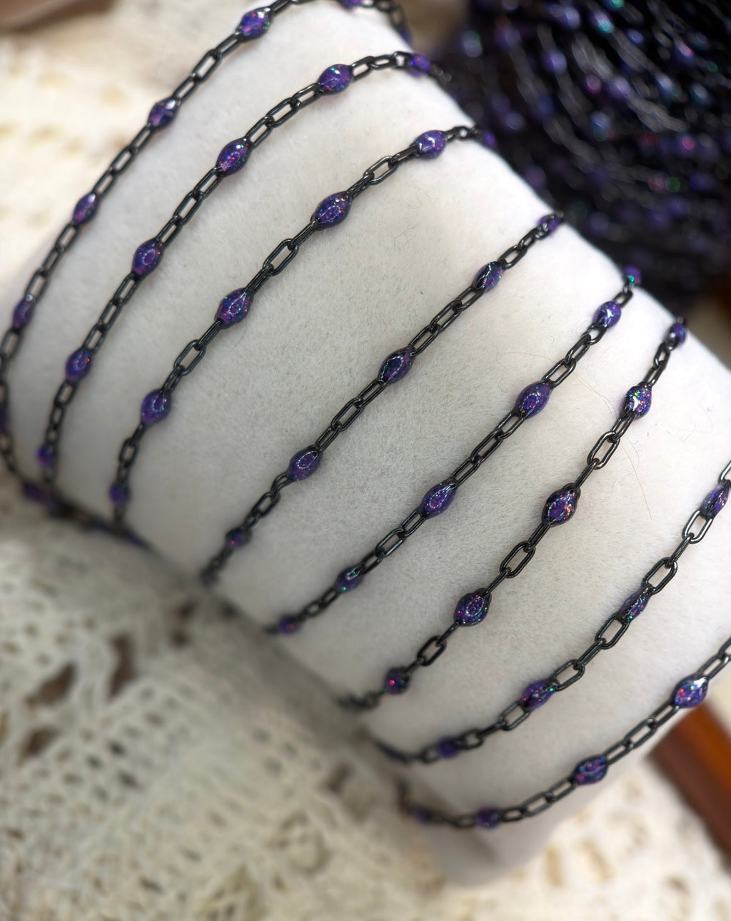 Beyond the Stars: Black Sunburst Galaxy Chain