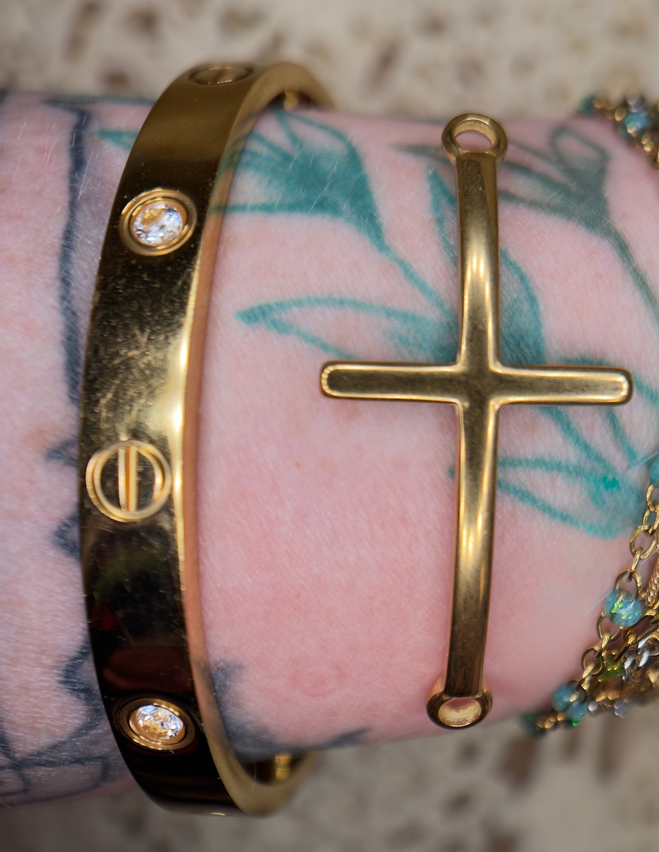 Large Cross Bangle Cuff