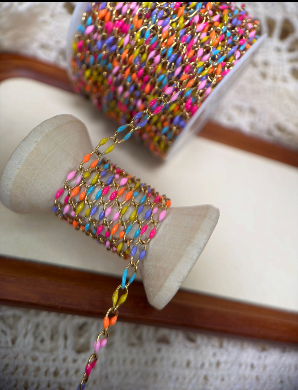 Rainbow Summer Sunset | Oval Link Chain