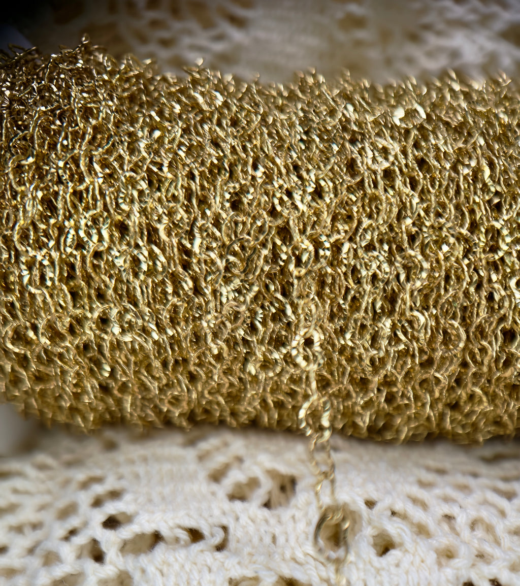 Sunflower Hearts Textured Chain PVD