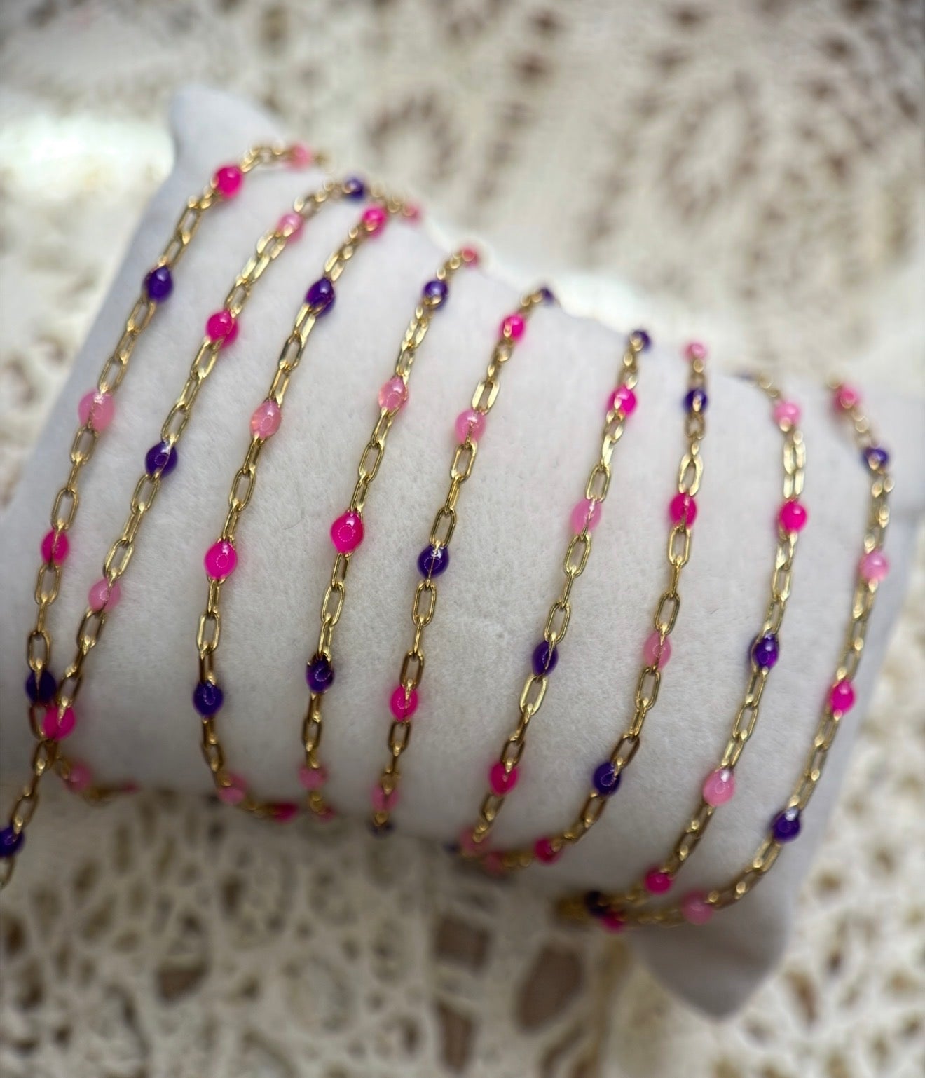 Lush Baddie Ombré Sunburst Paper Clip Chain