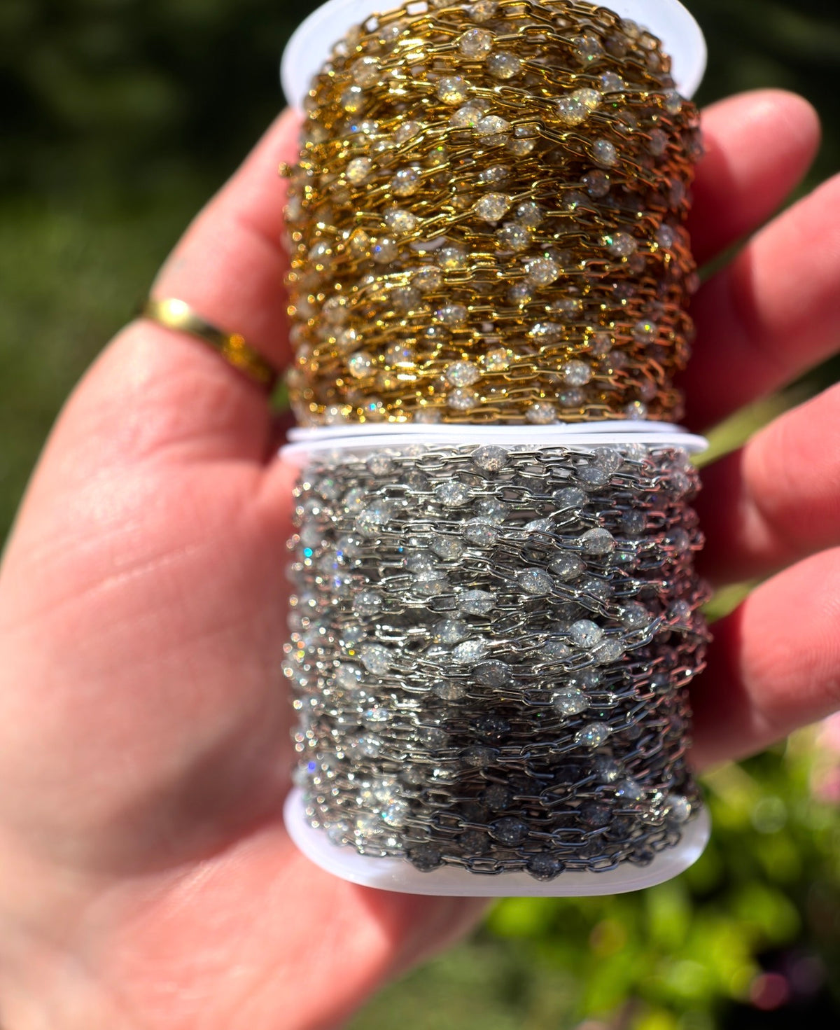 Champagne Kisses | Iridescent Sparkle  Sunburst Paperclip