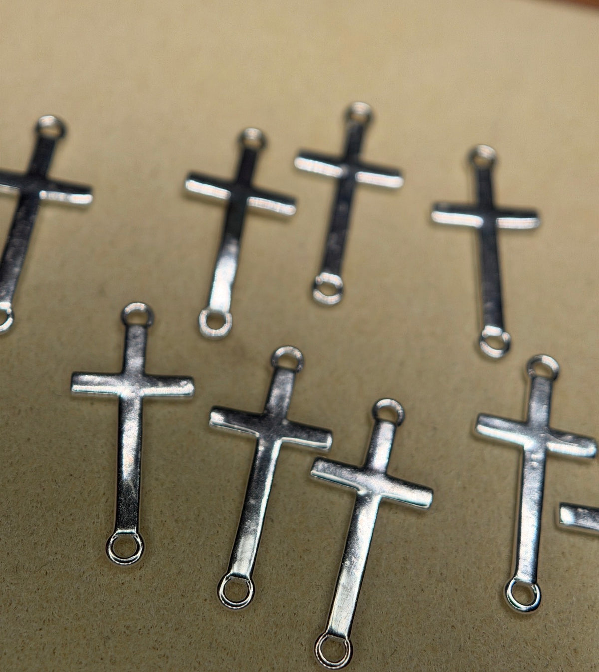 Sterling silver Cross connector charm