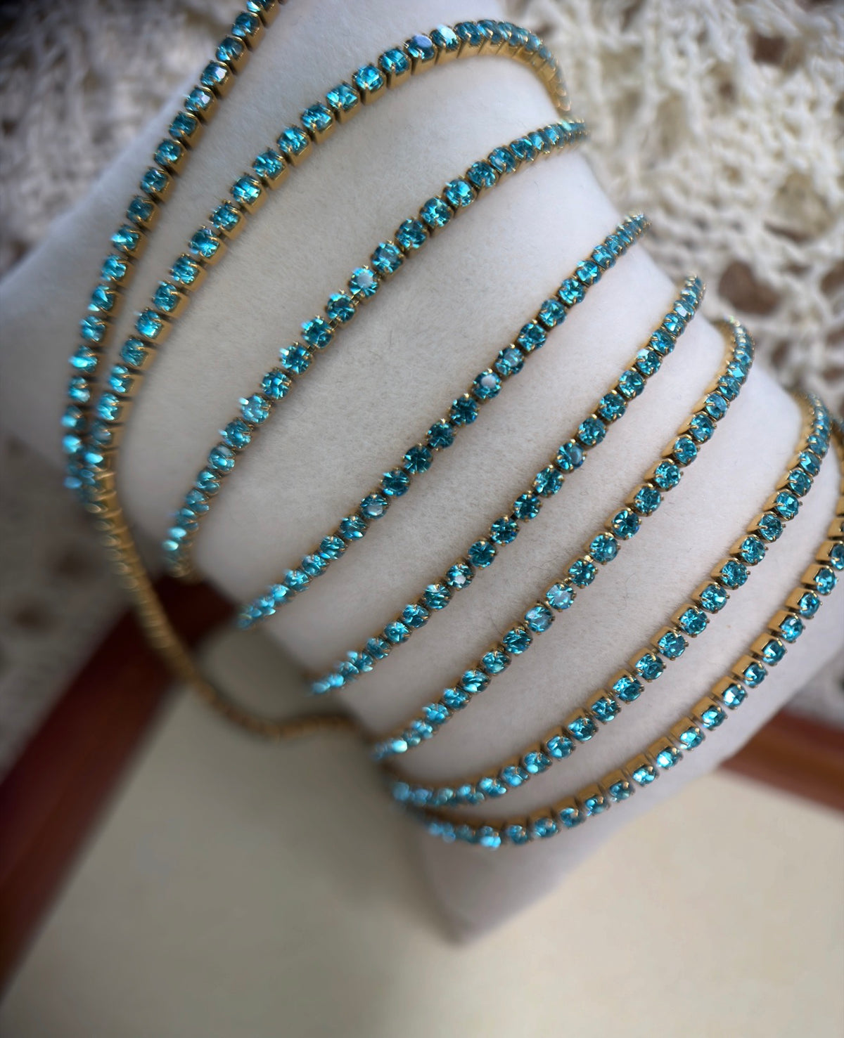 Blue Diamond — 2mm Sparkly Blue Tennis Chain