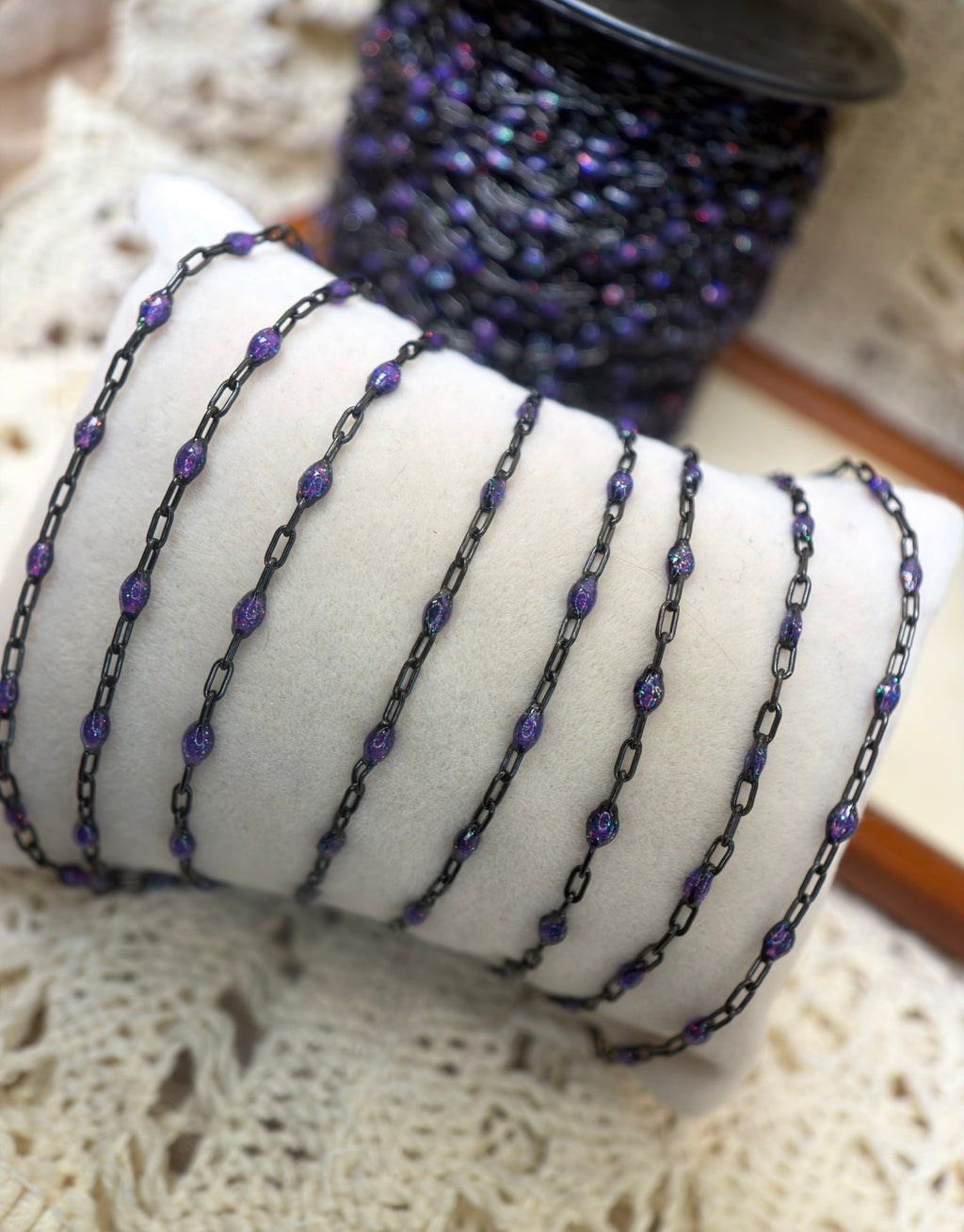 Beyond the Stars: Black Sunburst Galaxy Chain