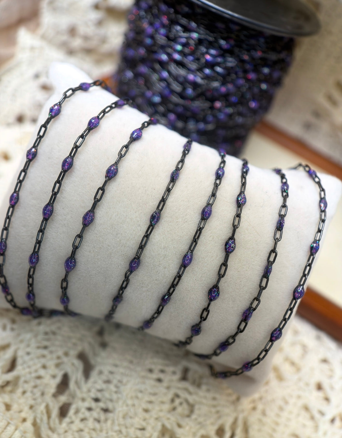 Beyond the Stars: Black Sunburst Galaxy Chain