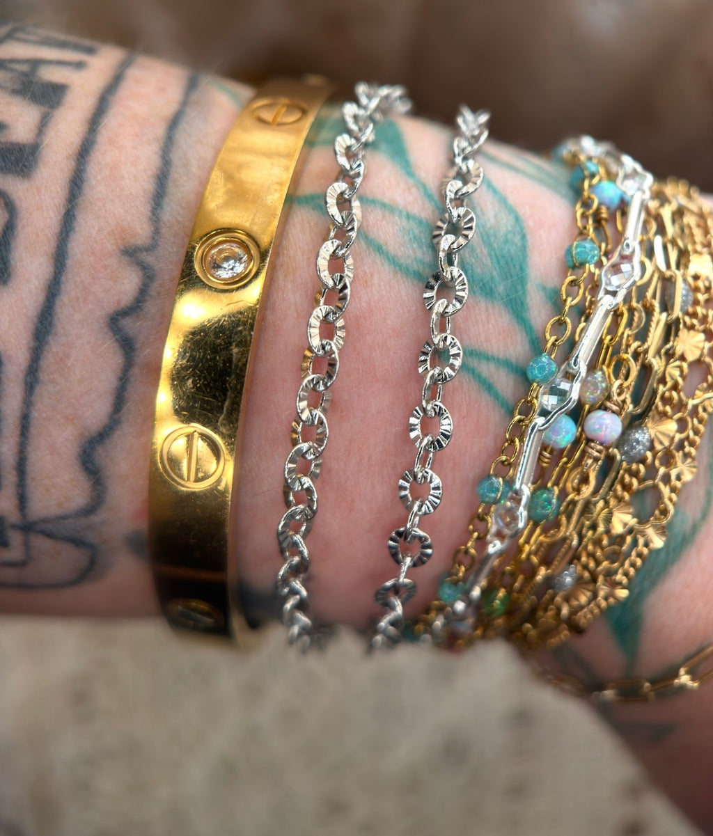 ✨ Diamond Dust — 2mm Fancy Link Cable Chain