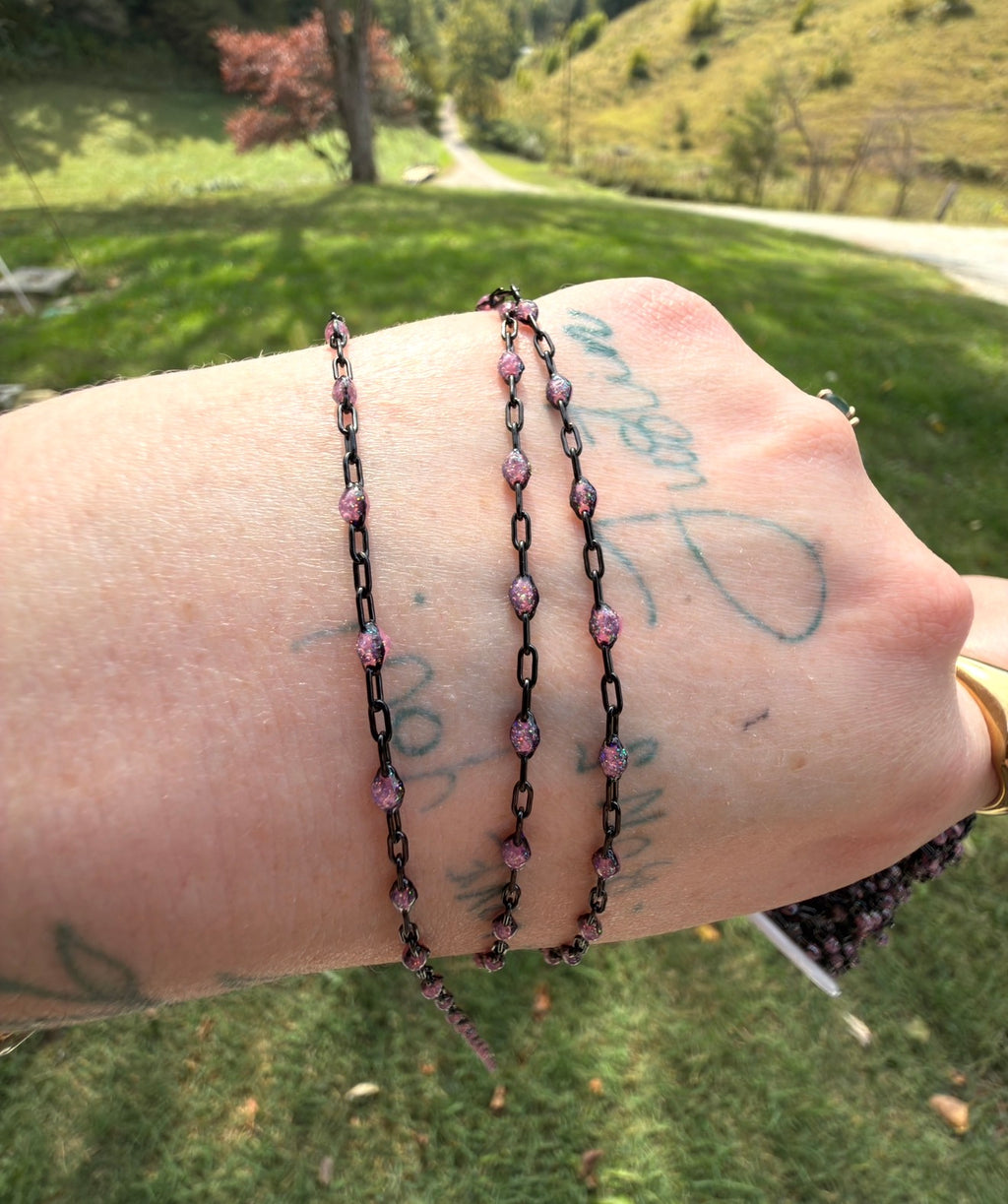Pink After Dark Iridescent Sunburst Chain