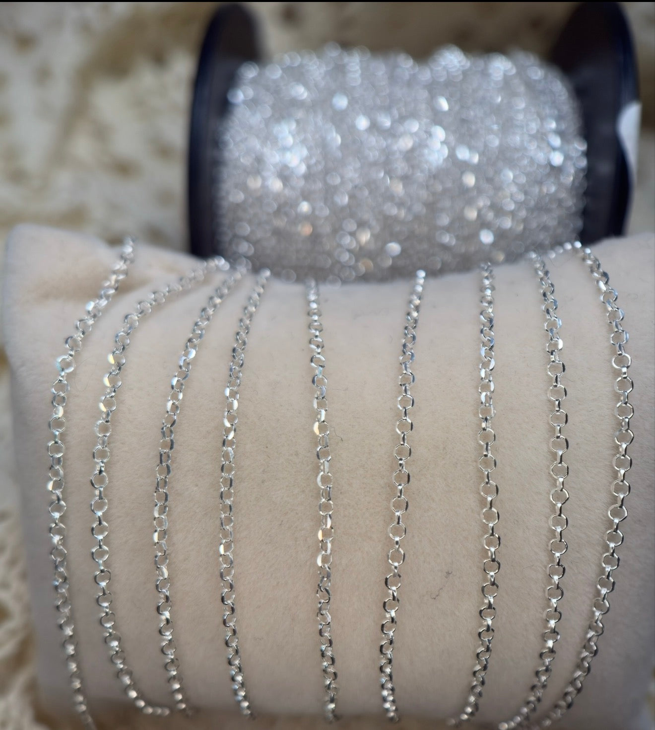 Diamond Dust Rolo | 1.8MM Italian Sterling Silver