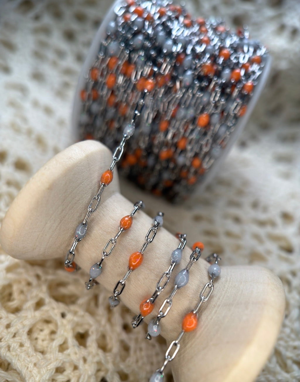 Tennessee Orange™ Sunburst Chain | 14K PVD Gold & 316 Surgical Stainless Steel | Rocky Top Collection |