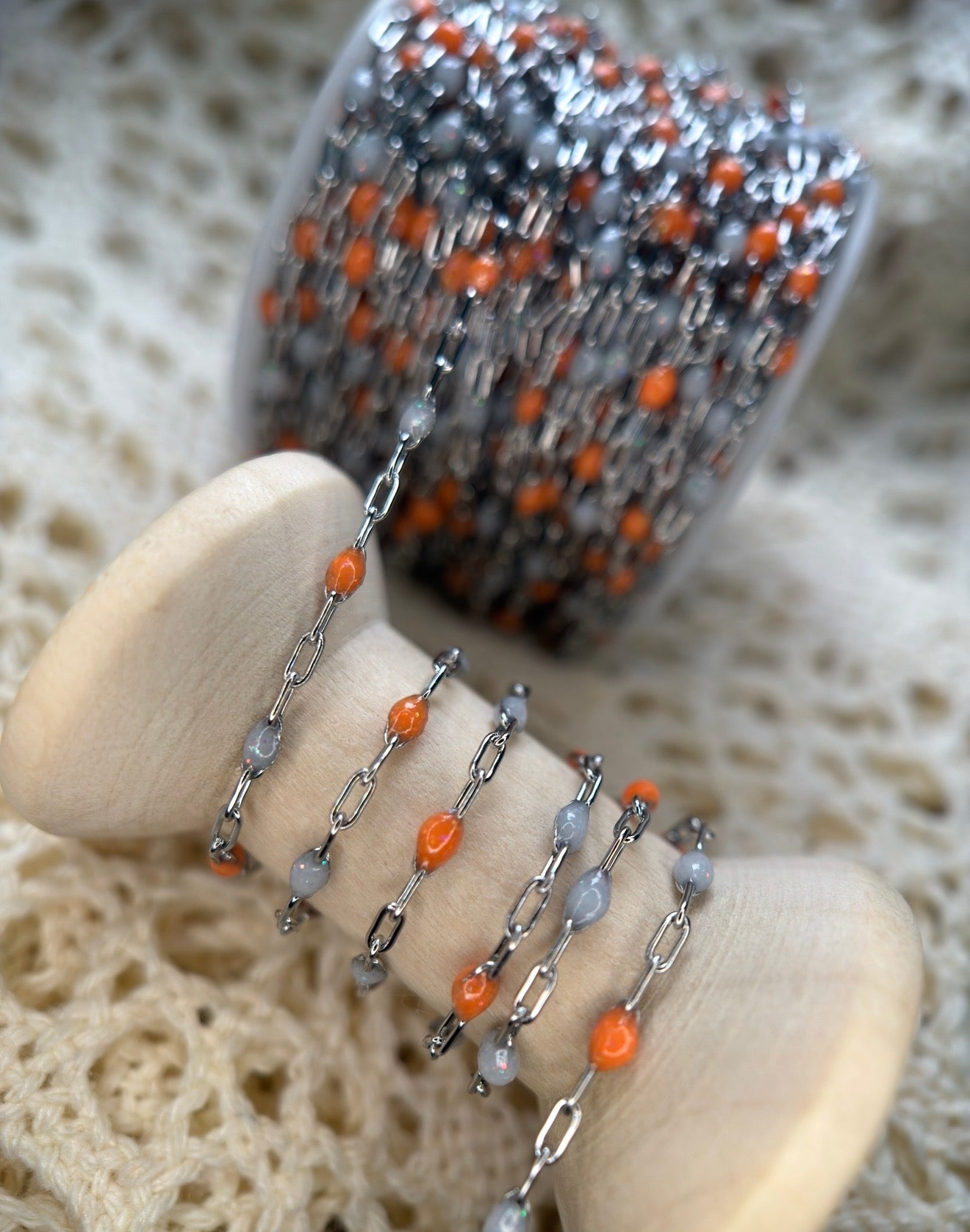 Tennessee Orange™ Sunburst Chain | 14K PVD Gold & 316 Surgical Stainless Steel | Rocky Top Collection |
