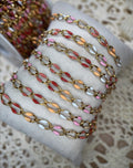 Cream Soda Enamel Oval Link Chain