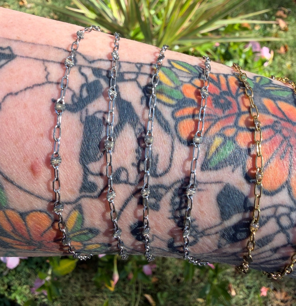 Smoky Aurora Sunburst Paperclip Chain 1:3