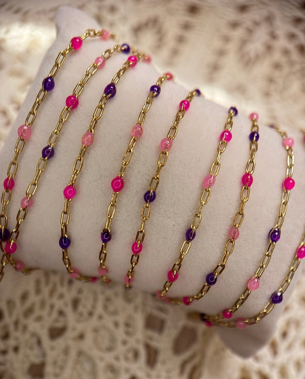 Lush Baddie Ombré Sunburst Paper Clip Chain