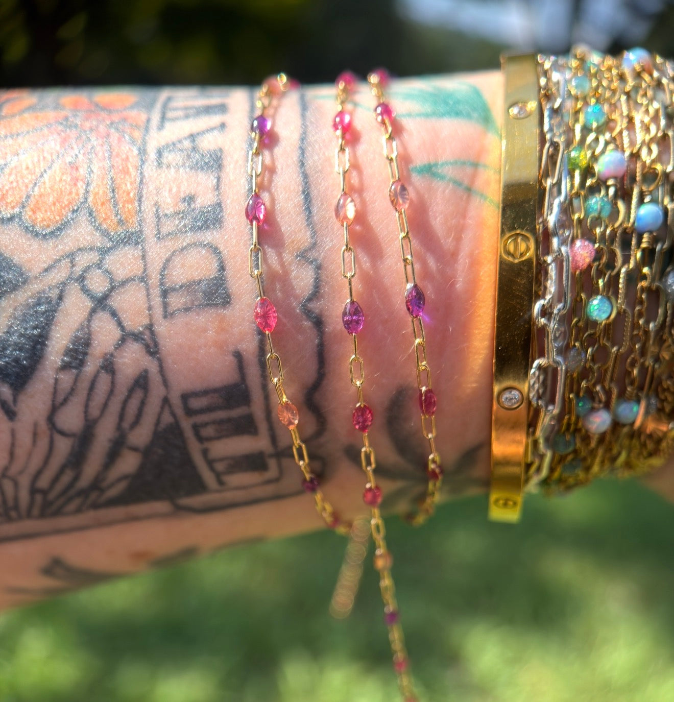 Lush Baddie — 14k gold filled Italian Enamel Chain