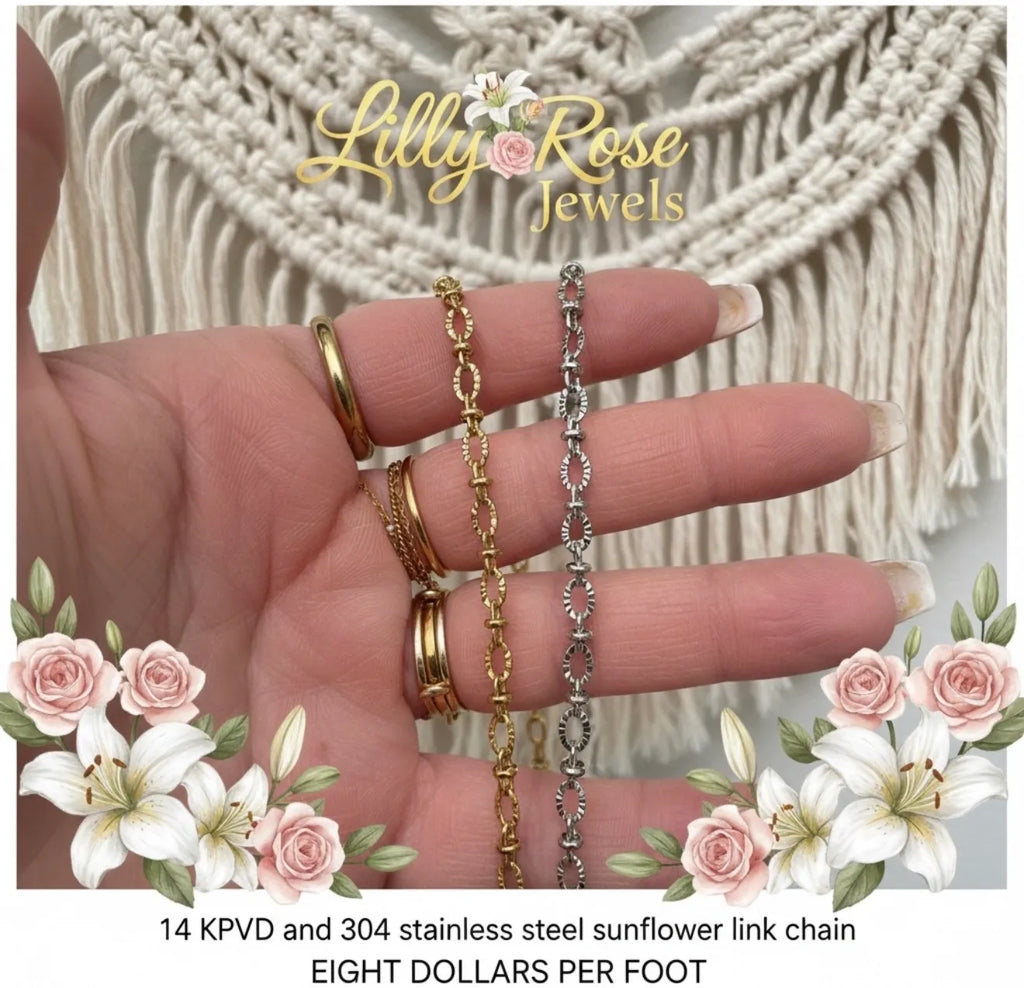 Sunflower Lane – Textured Oval Link Chain