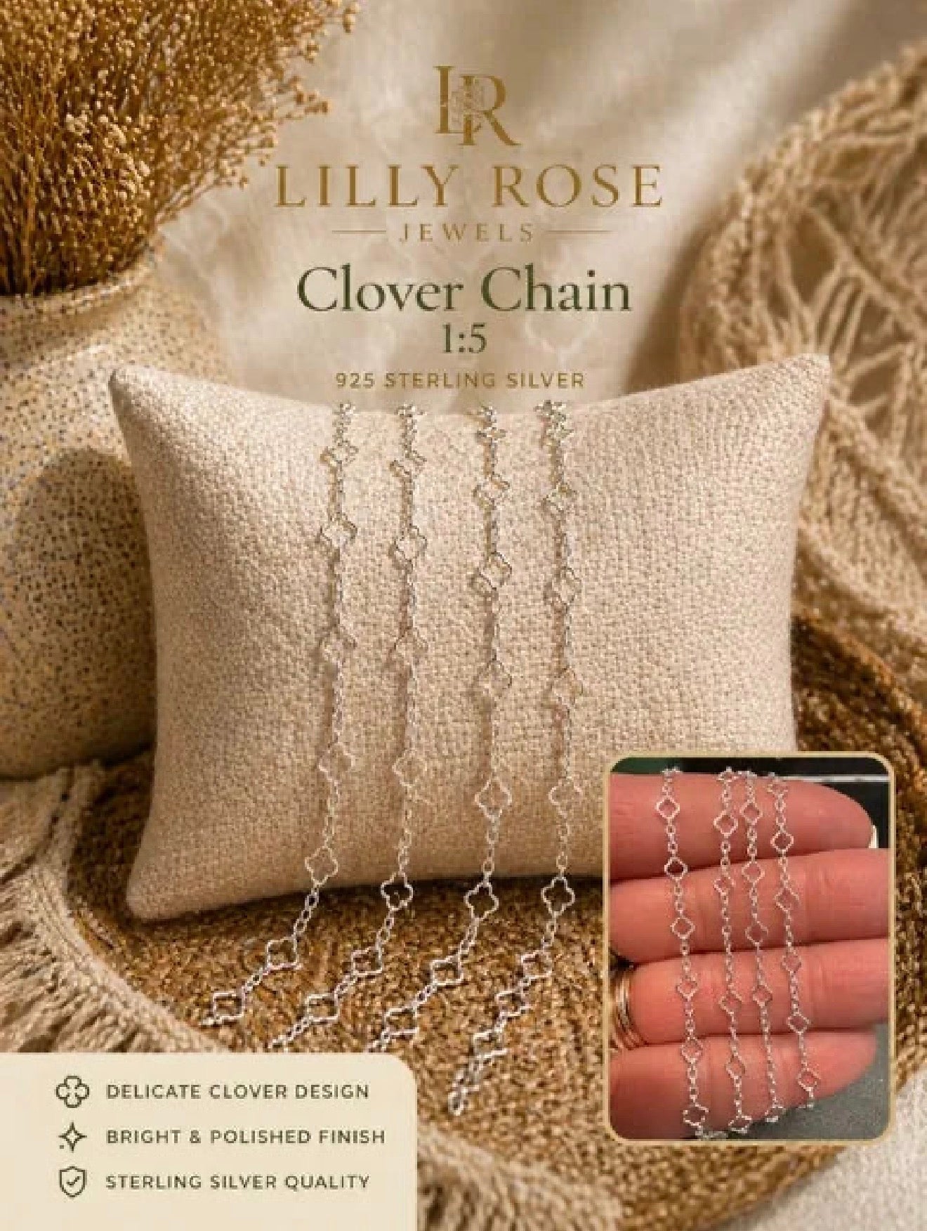 Clover Chain 5:1| Gold Filled & 925 Sterling Silver