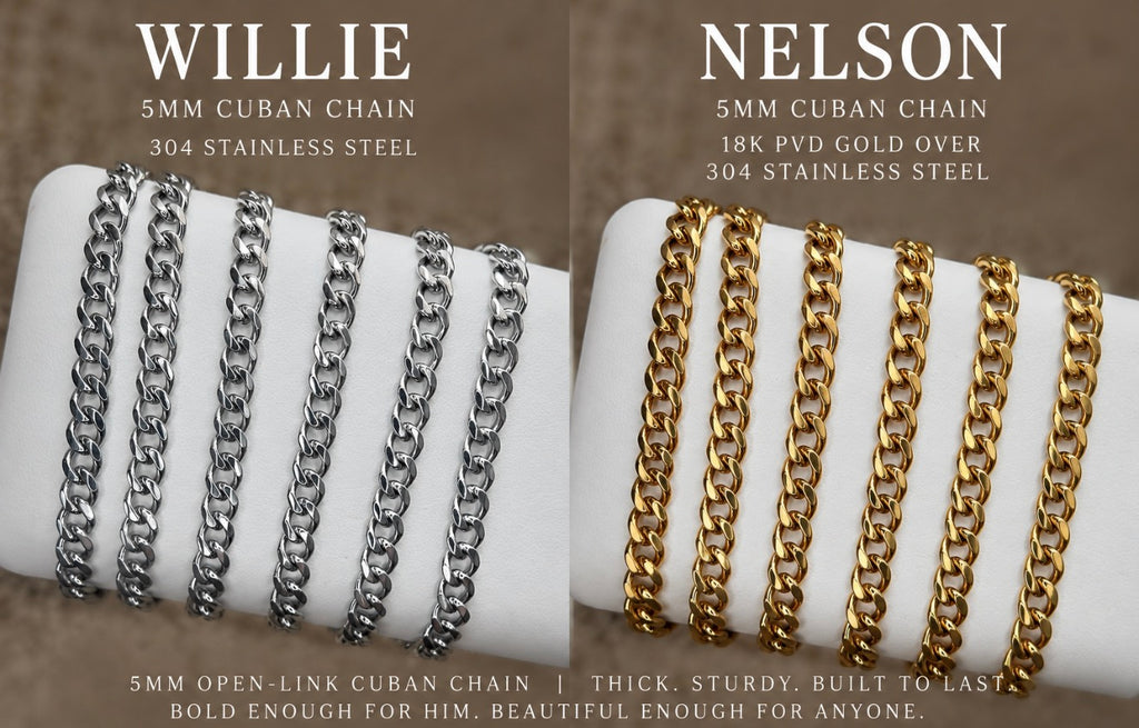 🤠 Meet WILLIE + NELSON — The 5MM Cuban Collection